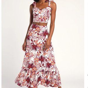 Lulus Island Experience White Tropical 2 Piece Set